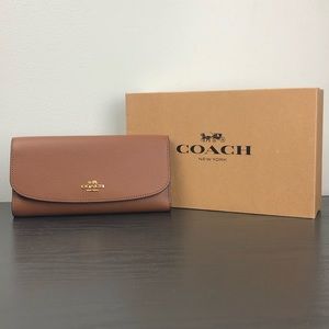 Coach wallet checkbook khaki